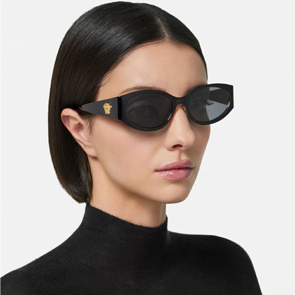 VERSACE Sunglasses VE2263 143387 Black/Dark Gray Women NEW